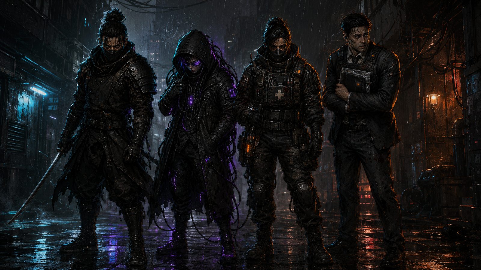 Neon Houses game art